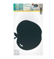 Lavagna da parete silhouette - 31,6 x 29,1 cm - forma mela - nero - Securit