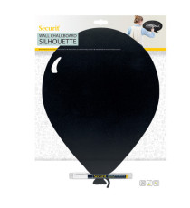 Lavagna da parete Silhouette - 39,6 x 29 cm - forma palloncino - nero - Securit