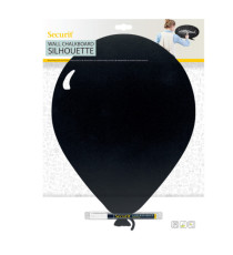 Lavagna da parete Silhouette - 39,6 x 29 cm - forma palloncino - nero - Securit