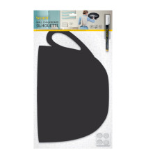 Lavagna da parete Silhouette - 44,5 x 30 cm - forma tazza - nero - Securit