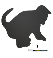 Lavagna da parete Silhouette - 45,5 x 29 cm - forma gatto - nero - Securit