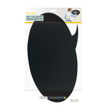 Lavagna da parete Silhouette - 47 x 27,3 cm - forma fumetto - nero - Securit