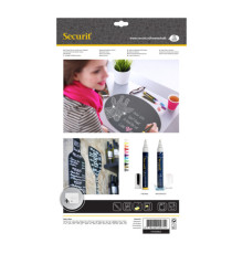 Lavagna da parete Silhouette - 47 x 27,3 cm - forma fumetto - nero - Securit