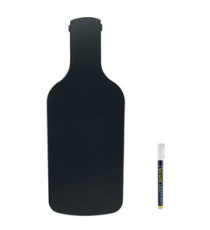 Lavagna da parete Silhouette - 49,5 x 19,5 cm - forma bottiglia - nero - Securit