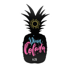 Lavagna da parete Silhouette - forma ananas - 49,3 x 23,6 cm - nero - Securit