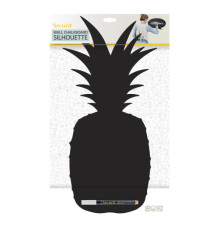 Lavagna da parete Silhouette - forma ananas - 49,3 x 23,6 cm - nero - Securit