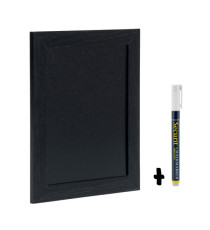 Lavagna Woody - cornice nera - 30 x 40 cm - Securit
