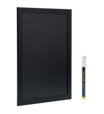 Lavagna Woody - cornice nera - 40 x 60 cm - Securit
