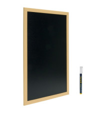 Lavagna Woody - teak - 40 x 60 cm - Securit