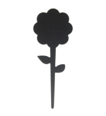 Silhouette Tags - formato fiore - 15 x 25 cm - nero - Securit - set 5 pezzi