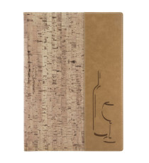 Carta dei vini Design -  1 inserto doppio incluso - A4 - 24 x 34 cm - sughero - Securit