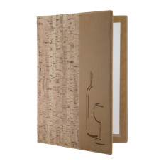 Carta dei vini Design -  1 inserto doppio incluso - A4 - 24 x 34 cm - sughero - Securit