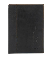 Carta dei vini Trendy - 1 inserto doppio incluso - A4 - 24 x 34 cm - nero - Securit