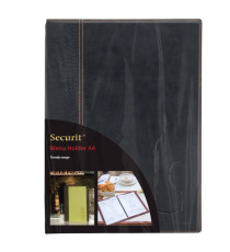 Carta dei vini Trendy - 1 inserto doppio incluso - A4 - 24 x 34 cm - nero - Securit