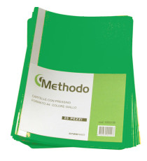Cartella con pressino - PP - A4 - verde - Methodo - conf. 25 pezzi
