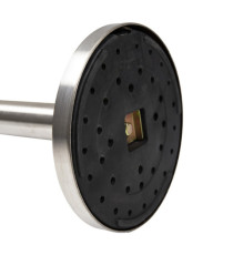 Colonnina segnapercorso cromata - altezza 100 cm - nastro retrattile grigio da 210 cm - Securit