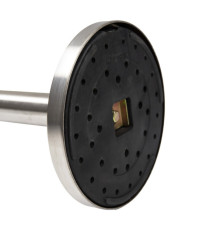 Colonnina segnapercorso cromata - altezza 100 cm - nastro retrattile grigio da 210 cm - Securit