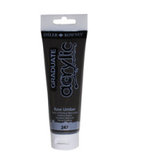 Colore acrilico fine Graduate - 120 ml - terra d'ombra naturale - Daler Rowney