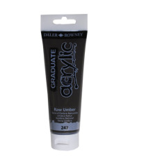 Colore acrilico fine Graduate - 120 ml - terra d'ombra naturale - Daler Rowney