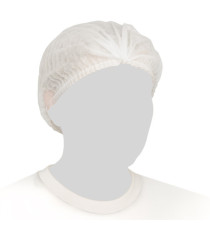 Cuffie a clip plissettate - taglia unica - diametro 53 cm - PLP - bianco - Reflexx - conf. 100 pezzi