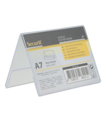 Display a V in plastica - 7,8 x 10,6 x 6,7 cm (A7) - Securit