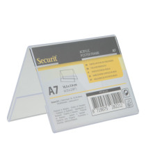 Display a V in plastica - 7,8 x 10,6 x 6,7 cm (A7) - Securit