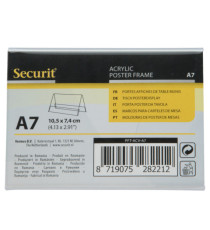Display a V in plastica - 7,8 x 10,6 x 6,7 cm (A7) - Securit