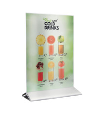 Display da tavolo - A4 - base acciaio - Securit