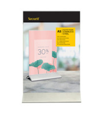 Display da tavolo - A5 - base acciaio - Securit
