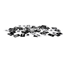 Kit Letter Shelf - mensola porta messaggi nera + 169 tessere (lettere e numeri) - Securit