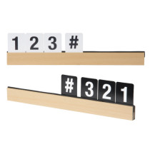 Kit Letter Shelf - mensola porta messaggi Teak + 169 tessere (lettere e numeri) - Securit