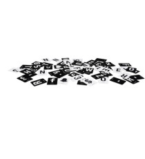 Kit Letter Shelf - mensola porta messaggi Teak + 169 tessere (lettere e numeri) - Securit