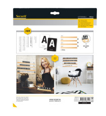 Kit Letter Shelf - mensola porta messaggi Teak + 169 tessere (lettere e numeri) - Securit