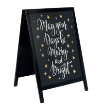 Lavagna a cavalletto - 54,5 x 85 x 44 cm - nero - Securit