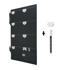 Lavagna da parete Weekplanner - 30 x 45 cm - nero - Securit