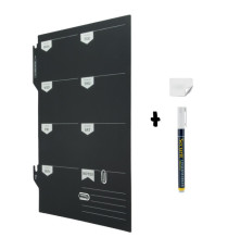 Lavagna da parete Weekplanner - 30 x 45 cm - nero - Securit