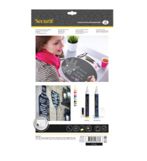 Lavagna da parete Weekplanner - 30 x 45 cm - nero - Securit