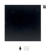 Lavagna da parete XXL - 40 x 40 cm - nero - Securit - set 6 pezzi affiancabili
