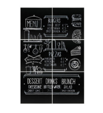 Lavagna da parete XXL - 40 x 40 cm - nero - Securit - set 6 pezzi affiancabili