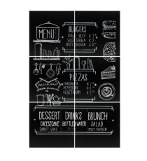 Lavagna da parete XXL - 40 x 40 cm - nero - Securit - set 6 pezzi affiancabili