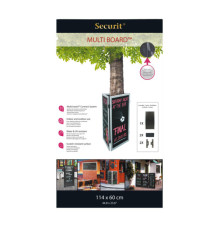 Lavagna Multiboard - 60 x 115 cm - cornice nera - Securit