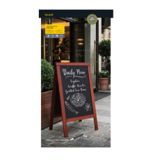 Lavagna Sandwich - cavalletto mogano - 71 x 135 cm - Securit