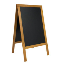 Lavagna Sandwich - cavalletto Teak - 69 x 125 cm - Securit