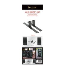Piedi in metallo nero per lavagne Multiboard - Securit - set 2 pezzi