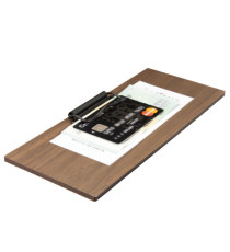 Portaconto - con fermaglio - 24 x 10 cm - legno - Securit