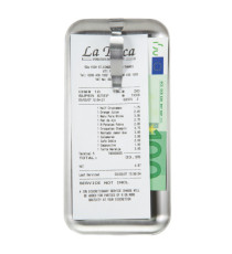 Portaconto - con fermaglio in metallo - 28,5x9 cm - Securit