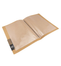 Portamenù Nature - 1 inserto doppio - A5 - 24,9 x 17,5 cm - beige nature - Securit