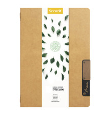 Portamenù Nature - 1 inserto doppio - A5 - 24,9 x 17,5 cm - beige nature - Securit