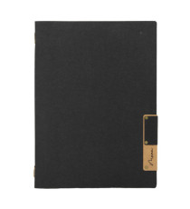 Portamenù Nature - 1 inserto doppio - A5 - 24,9 x 17,5 cm - nero - Securit