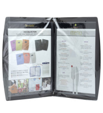 Portamenù Rio - 1 inserto doppio incluso - A4 - 24 x 34 cm - nero - Securit
